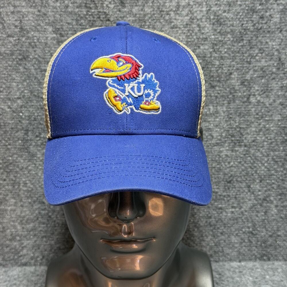 Kansas Jayhawks '47 Brand Blue Trucker Snapback Adjustable Hat Baseball Cap